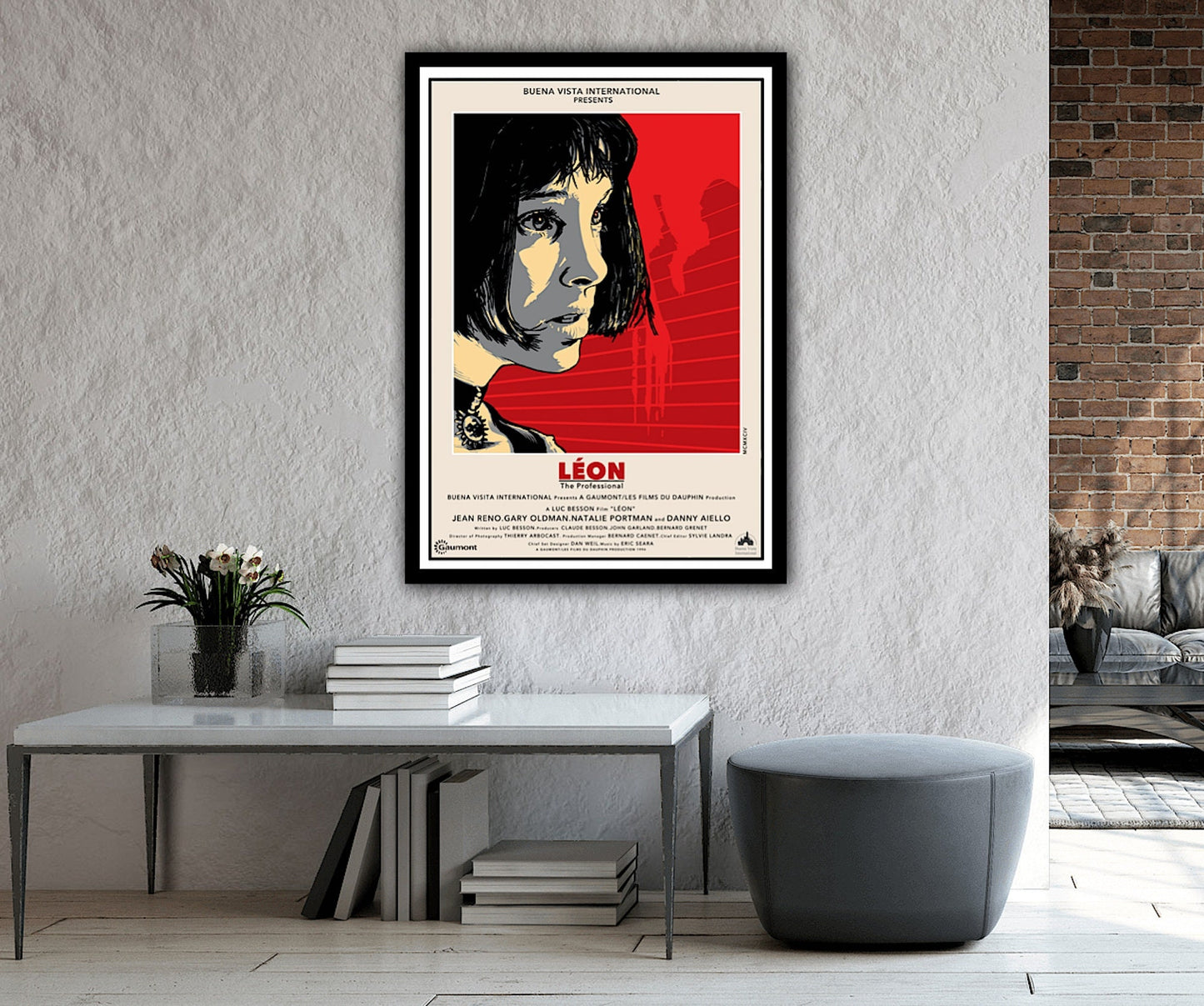 Leon Poster, Leon Movie Poster,Home Decor Wall Art, Film Movie Poster, Hand Drawn Digital Artwork