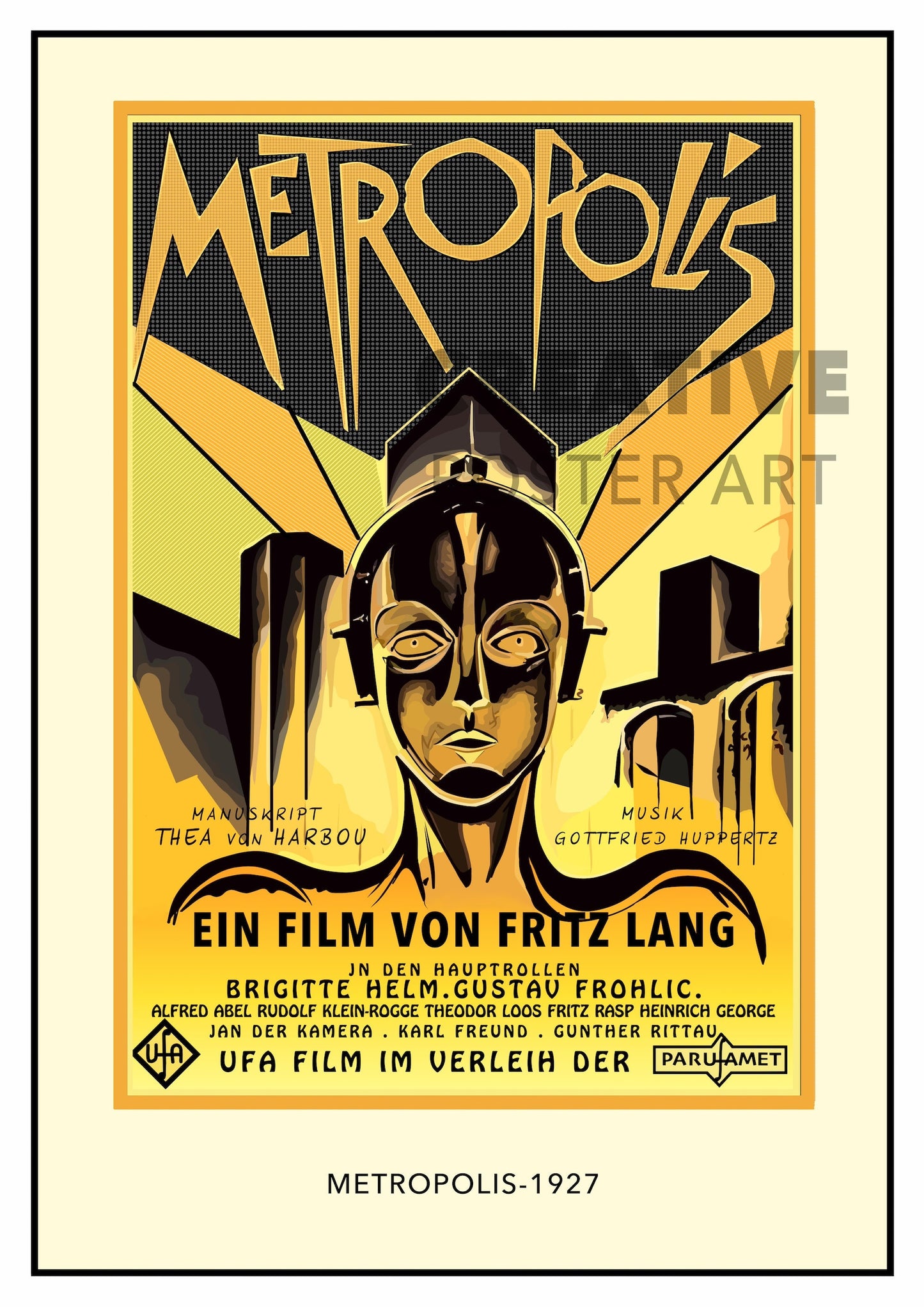 Metropolis Poster, Metropolis Movie Poster, Retro Sci-fi Movie Poster, Classic Sci-fi Movie Poster, 1920's Film Posters