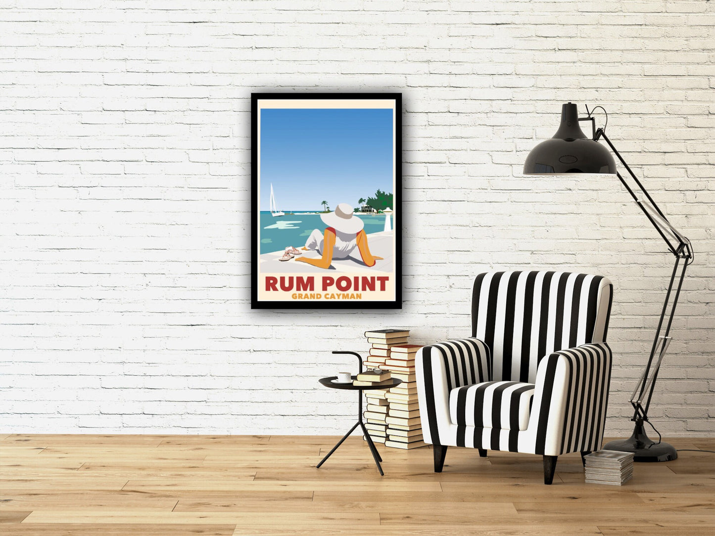 Cayman Island Poster, Rum Point Poster,Home Decor, Gift Idea, Travel Print, Cayman Island Print, Rum Point Travel Poster