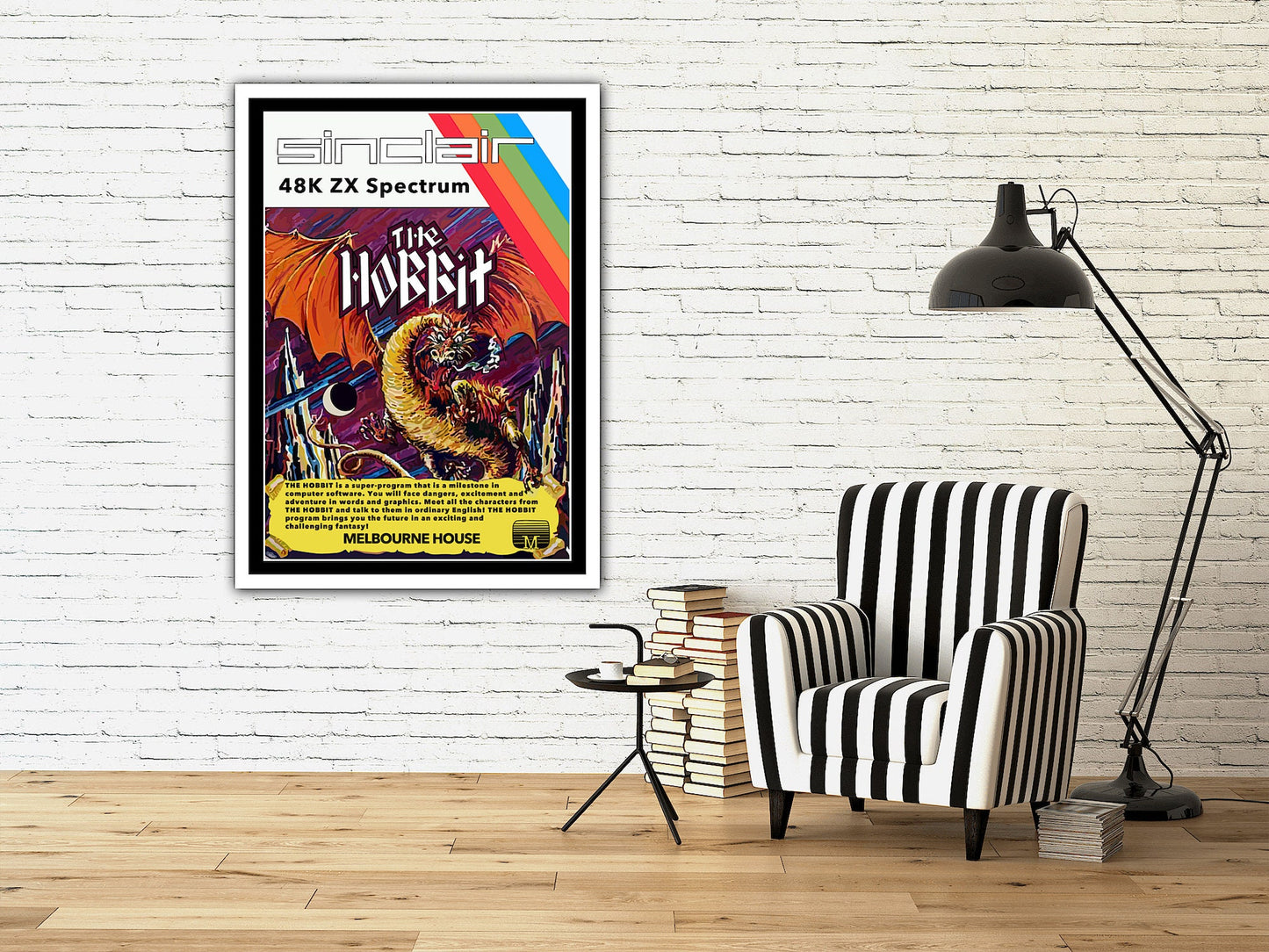 The Hobbit Poster, ZX Spectrum The Hobbit Wall Art, Gaming Poster, Retro Gaming Print, ZX Spectrum Poster