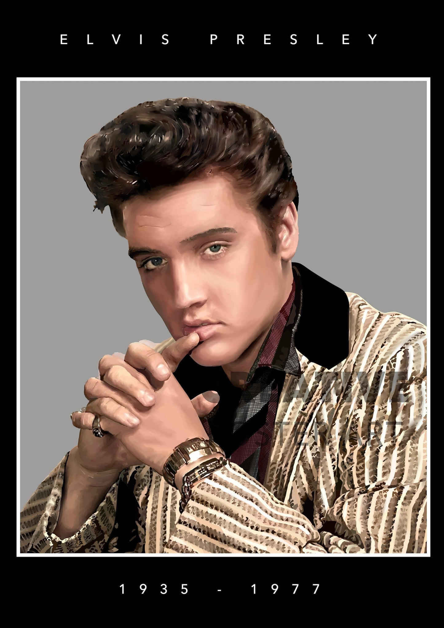 Elvis Presley Poster, Elvis Presley Fan Art, Home Decor, Gift Idea,  Elvis Presley Print, Elvis Presley Portrait, Rock and Roll