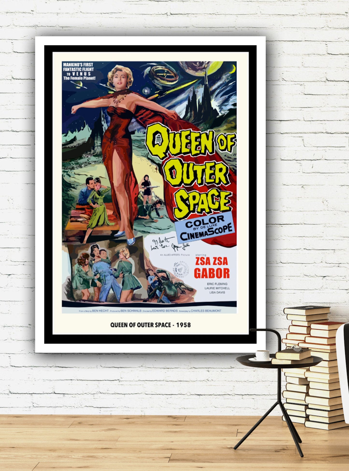 Queen of Outer Space  Poster, Queen of Outer Space Movie Poster,Home Decor Sci-FI Poster, Queen of Outer Space Print